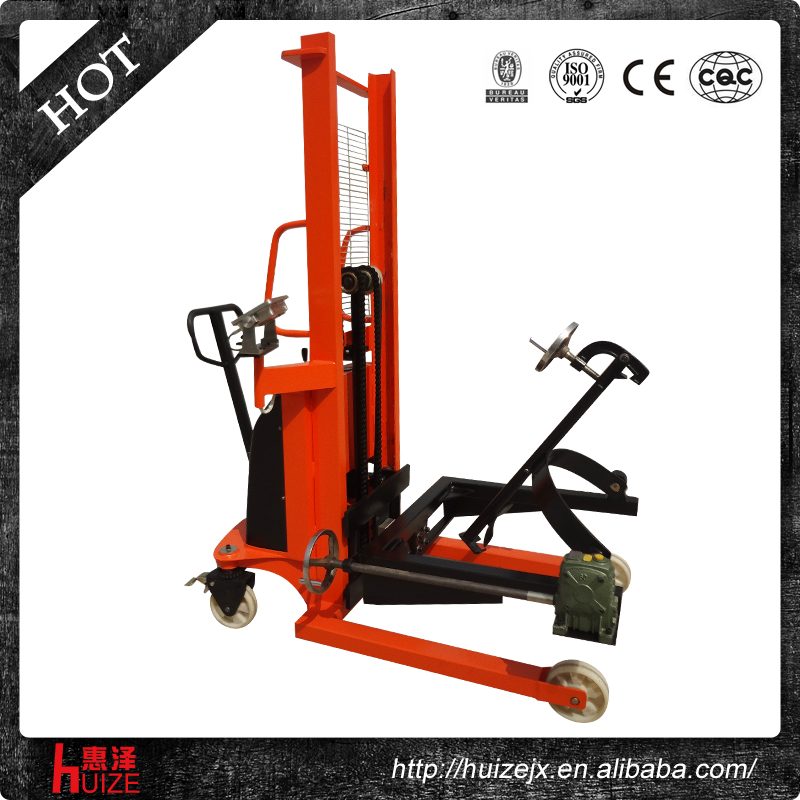 半電動(dòng)稱重油桶車（夾鐵桶，手搖翻轉(zhuǎn)倒料）