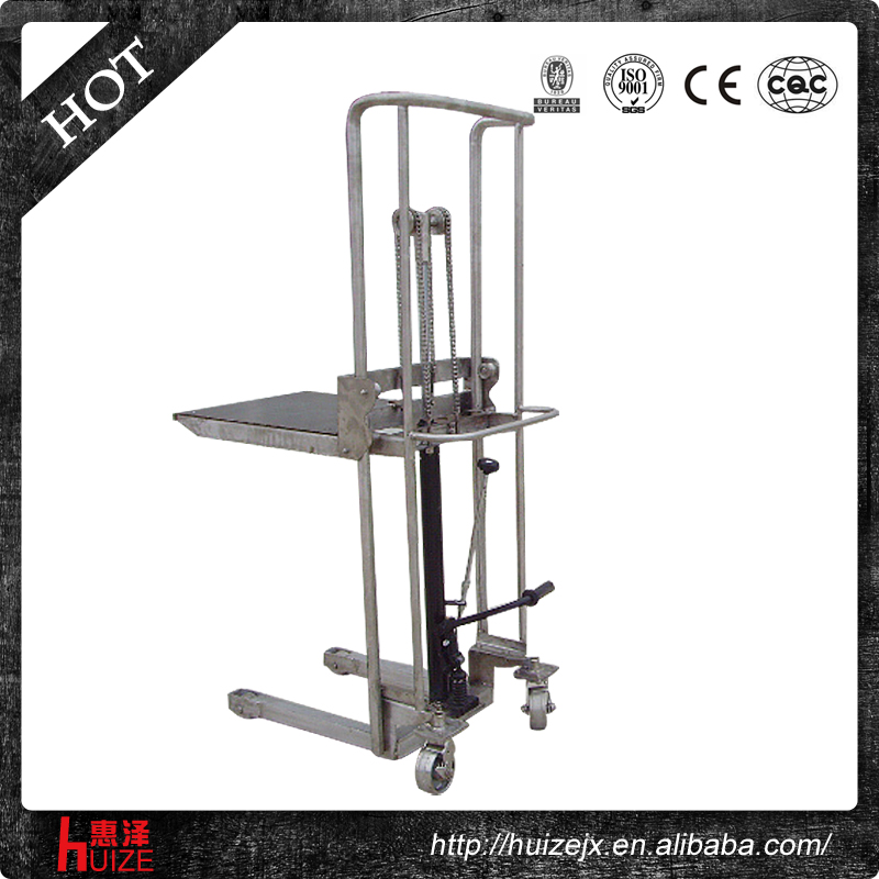 輕型手動(dòng)堆高車(chē)(不銹鋼304) 輕型手動(dòng)堆高車(chē)(不銹鋼304)